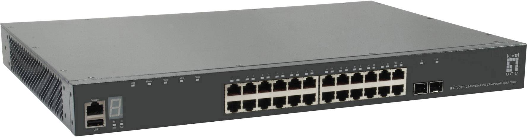LevelOne GTL-2891 - Switch - L3 - managed - 24 x 10/100/1000 + 2 x 10 Gigabit SFP+ (Uplink)