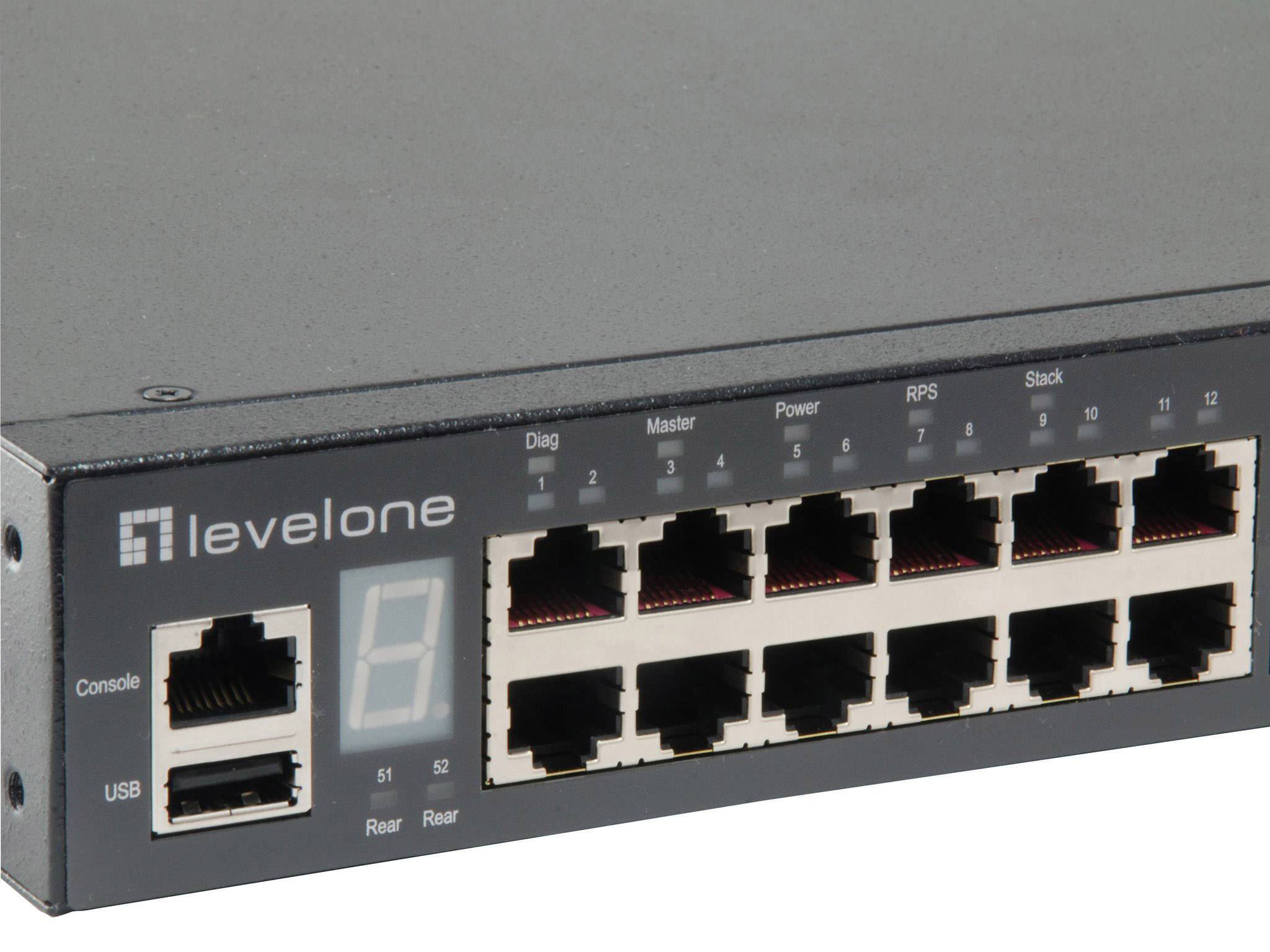 LevelOne GTP-5281 52-Port L3 Lite Manage Netzwerk Switch  1 / 10 GBit/s