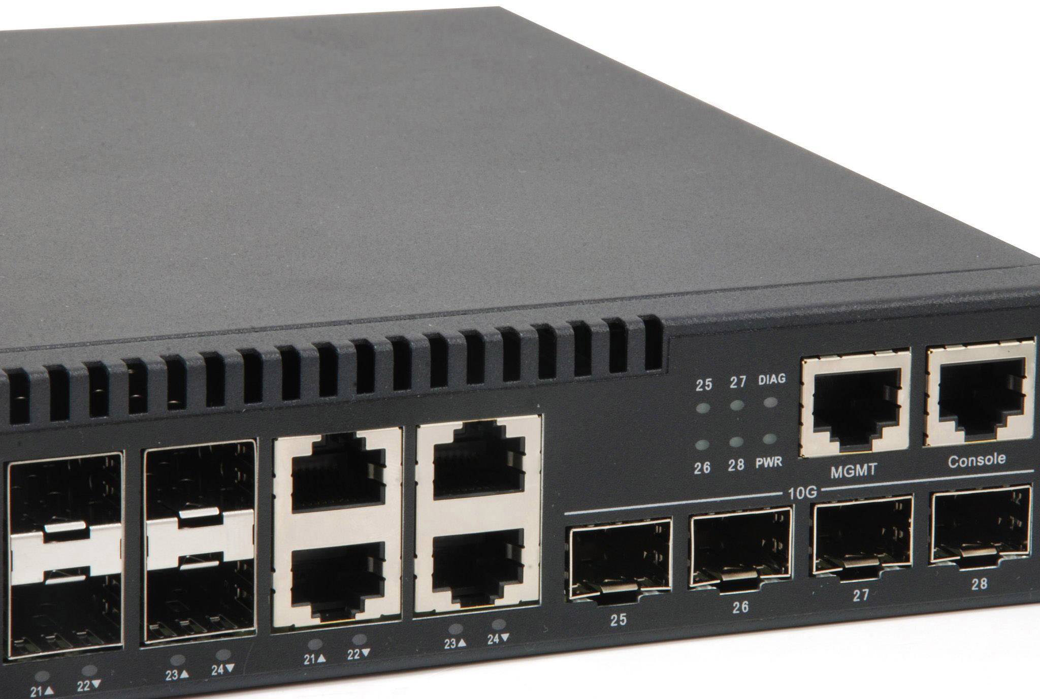 LevelOne KILBY GTL-2872 - Switch - L3 Lite - managed - 20 x Gigabit SFP + 4 x Shared 10/100/1000 + 4 x 10 Gigabit SFP+ -