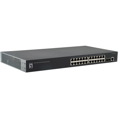 LevelOne GTL-2661 26-Port-L2-Managed-Gig Netzwerk Switch 1 / 10 GBit/s