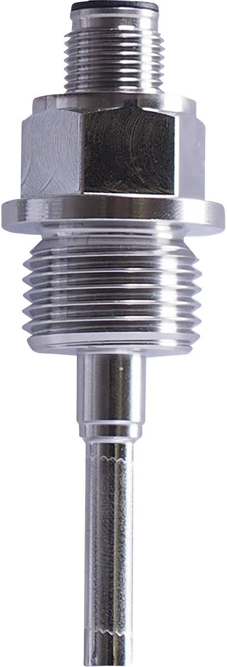 Ein Metallthermometer mit Gewinde zur Temperaturmessung, geeignet für industrielle Anwendungen, vor weißem Hintergrund.