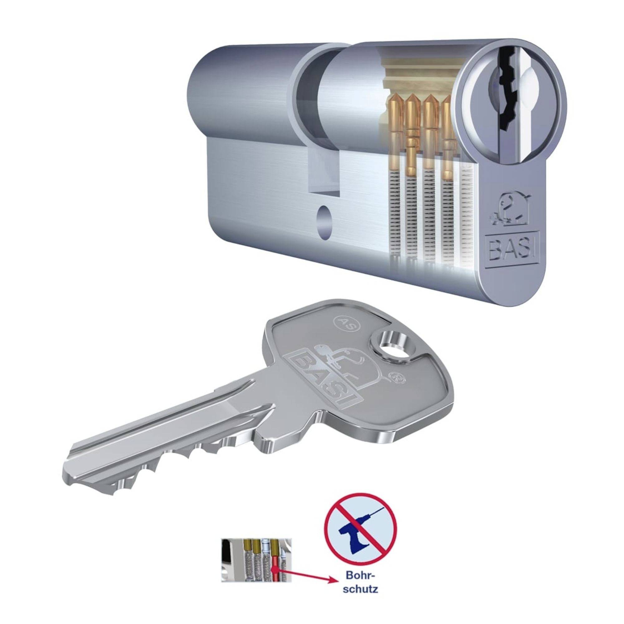 Basi 5021-0030-0034 Profilhalbzylinder 10 / 60mm