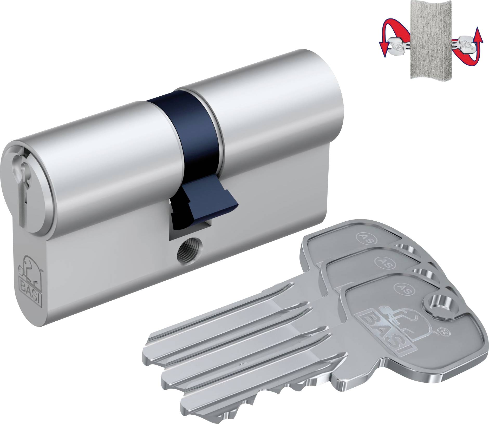 Basi 5201-0030-0034 Profil-Doppelzylinder 30 / 60mm
