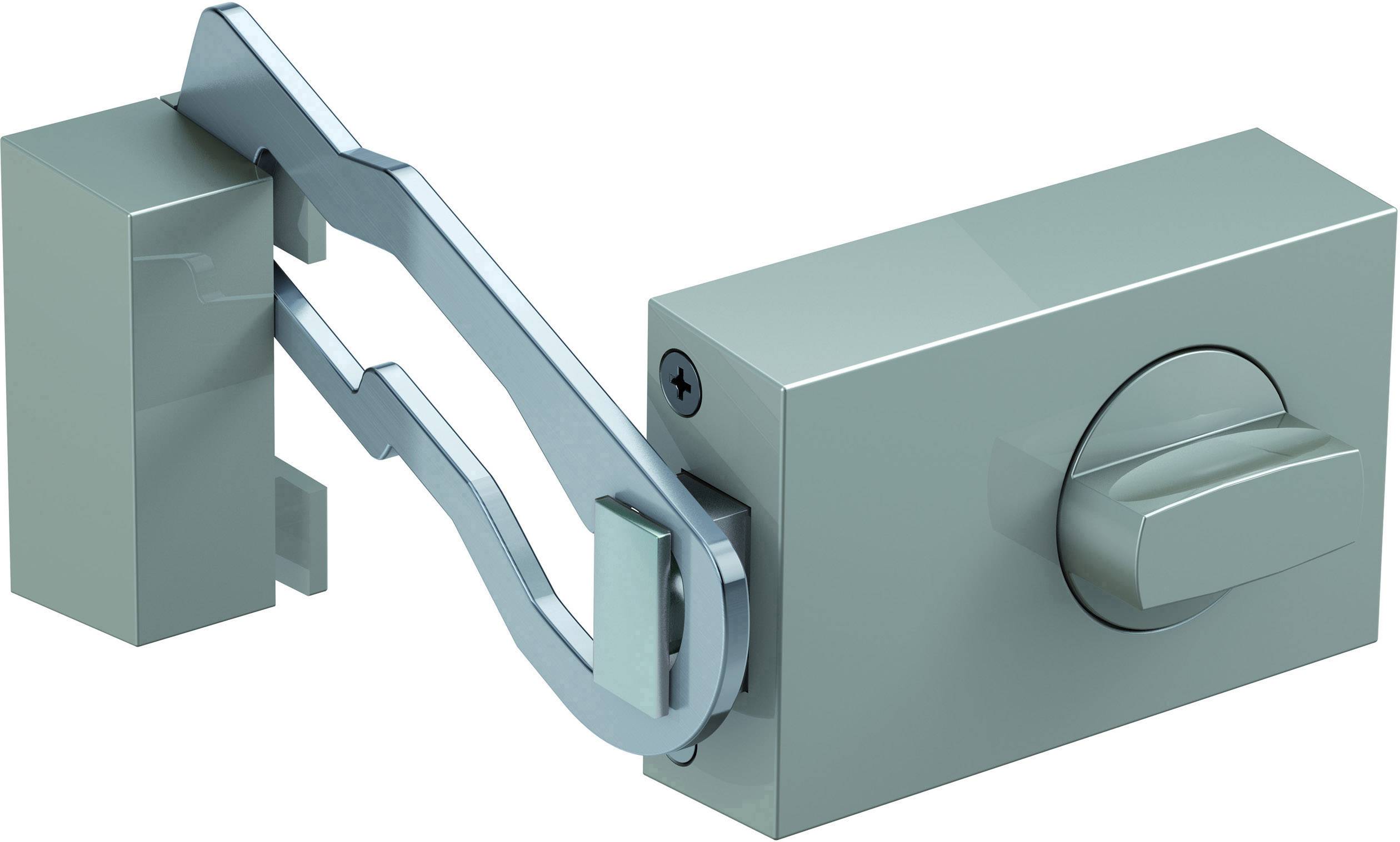 Basi 1302-0208 Türzusatzschloss mit Sperrbügel Edelstahl-Optik