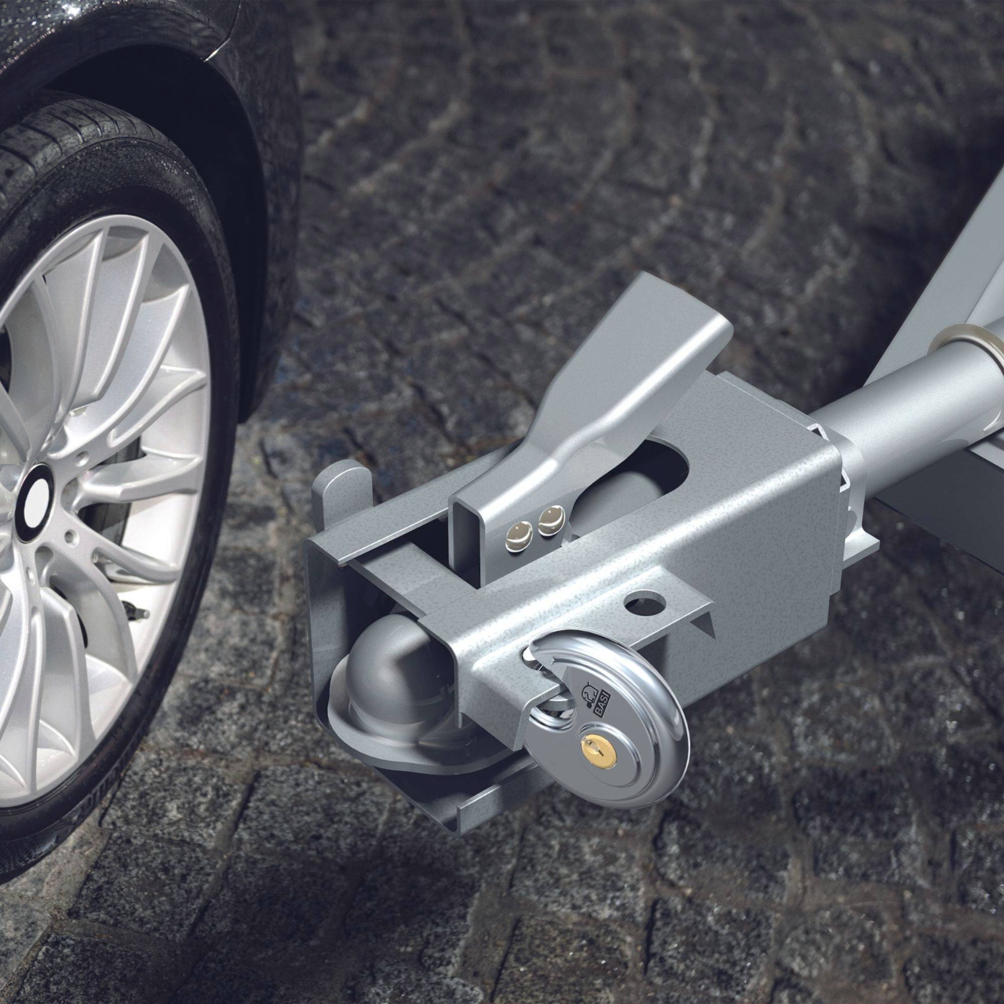 Basi 6100-7000 Vorhängeschloss 70mm verschieden schließend Silber Schlüsselschloss