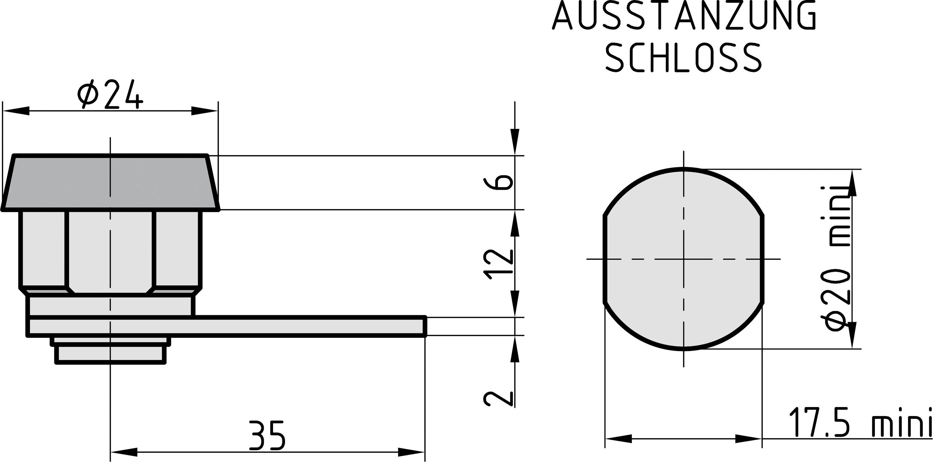 Basi 9000-1325 Hebelschloss Silber