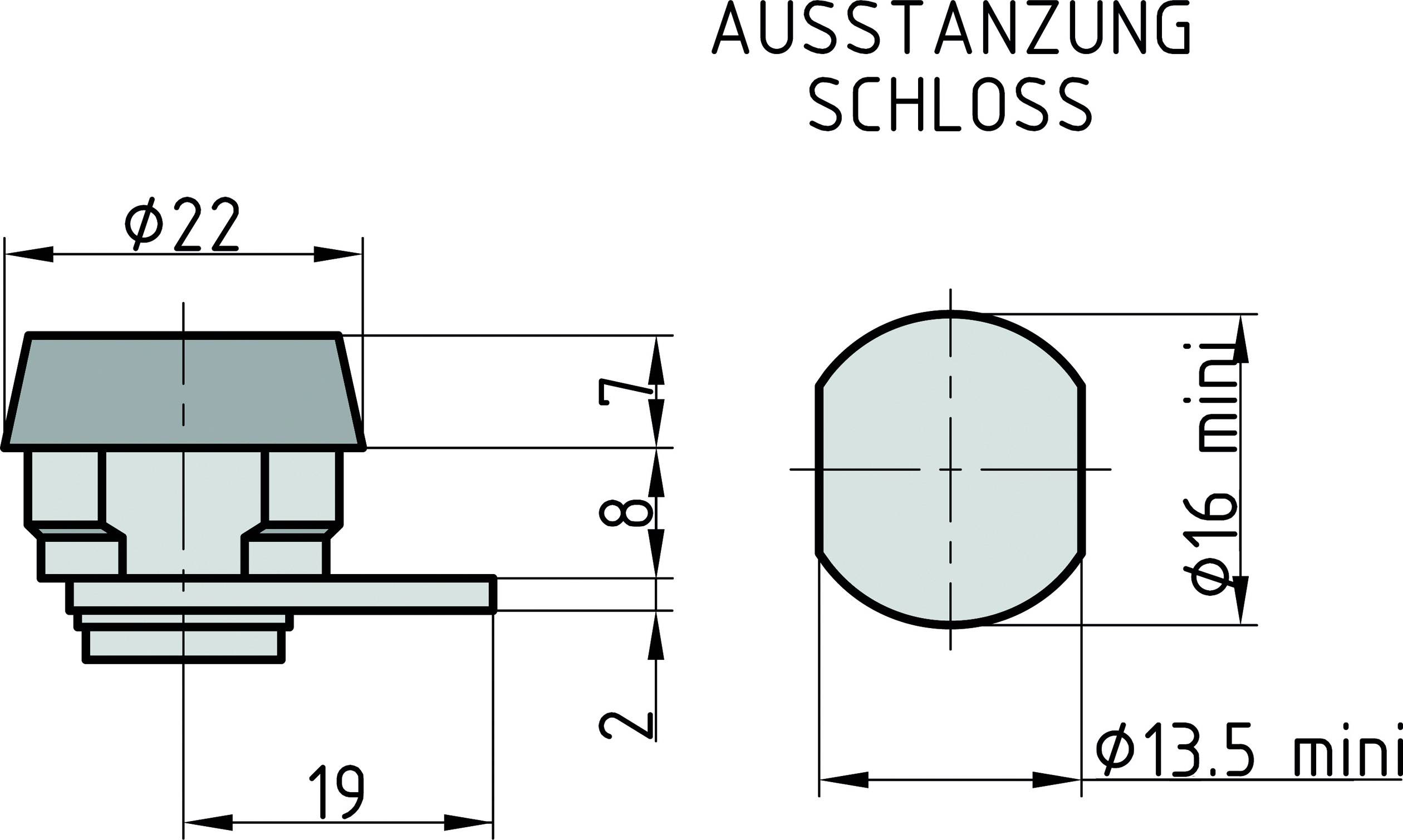 Basi 9000-1339 Hebelschloss Silber