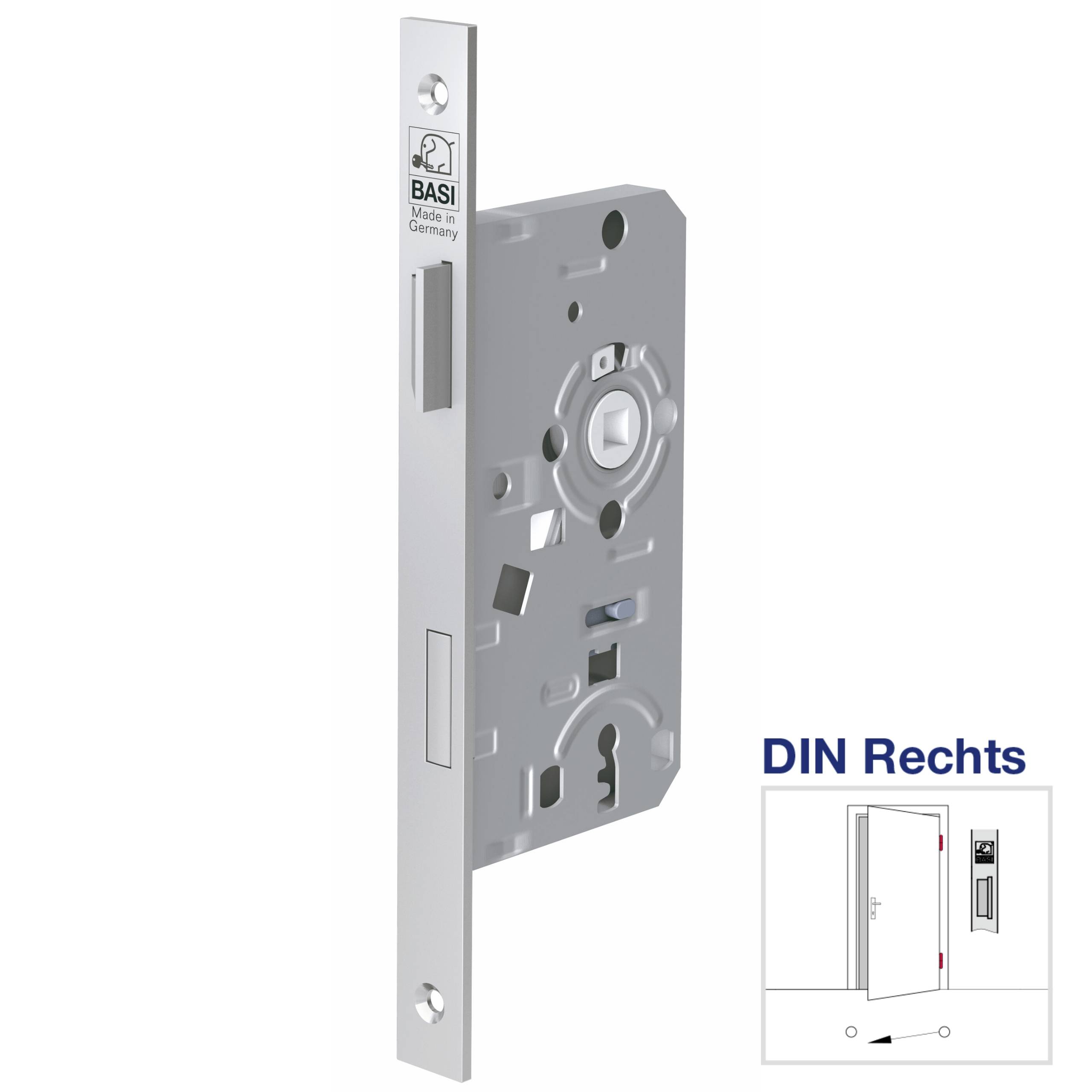 Basi 9210-5511 Einsteck-Zimmertürschloss Silber