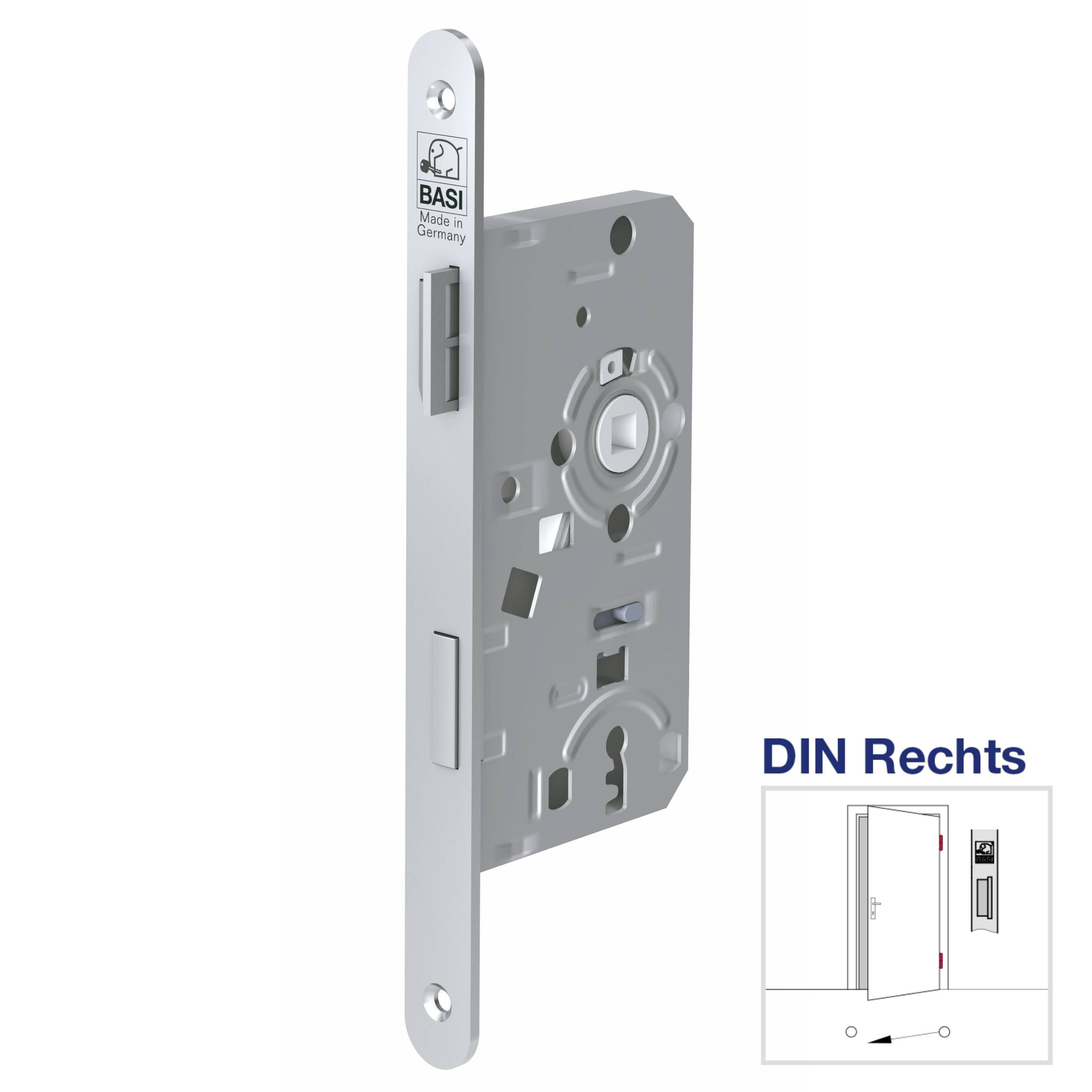 Basi 9220-5511 Einsteck-Zimmertürschloss Silber