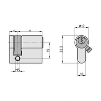 Basi G102 Profilhalbzylinder 10 / 30mm Basi G102 Profilhalbzylinder 10 / 30mm