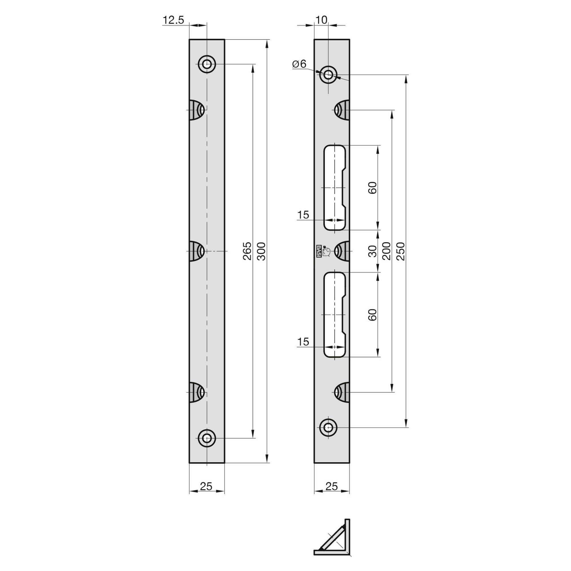 Basi 9551-0110 Sicherheitswinkelschliessblech