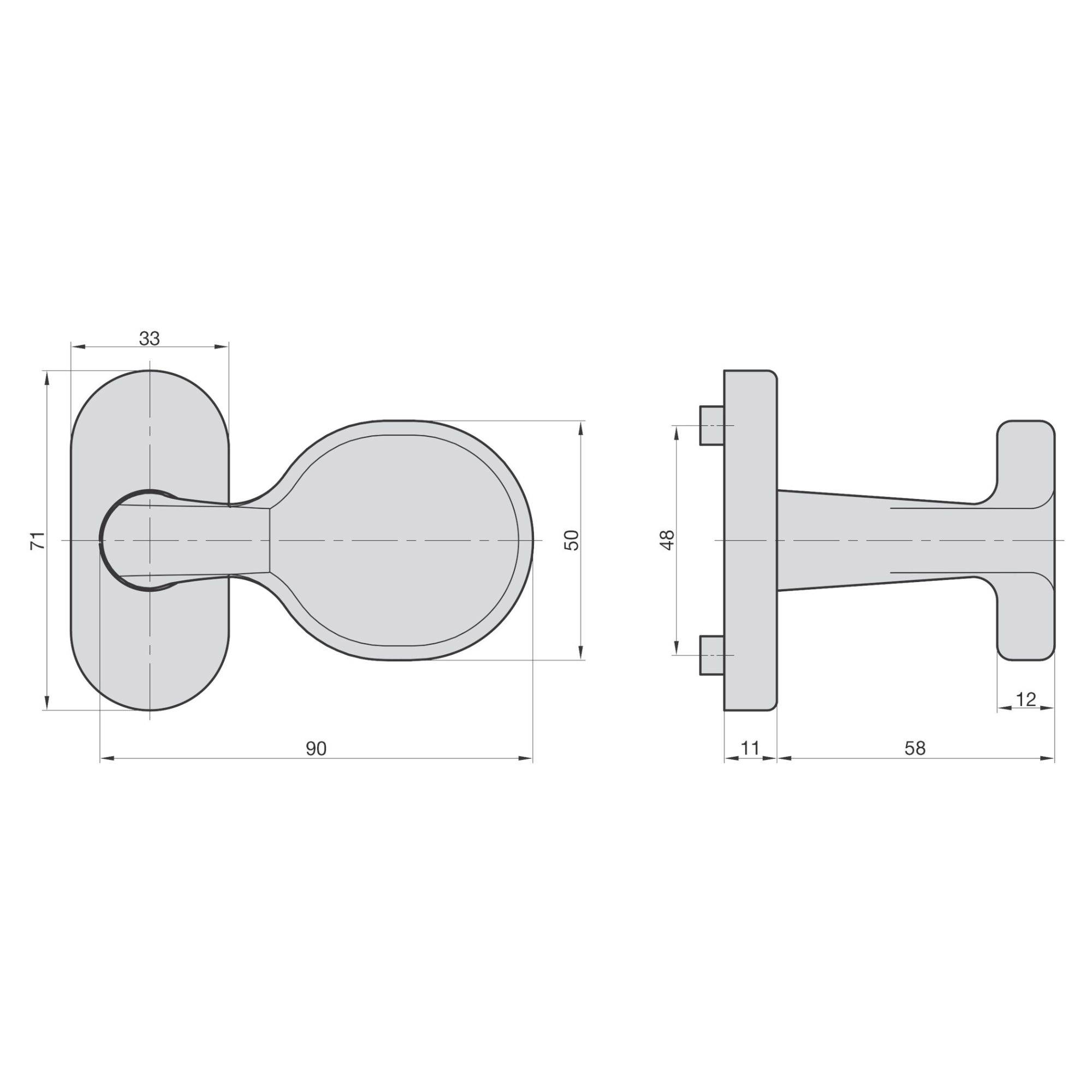 Basi 7812-0108 Schmalrahmen-Knopf
