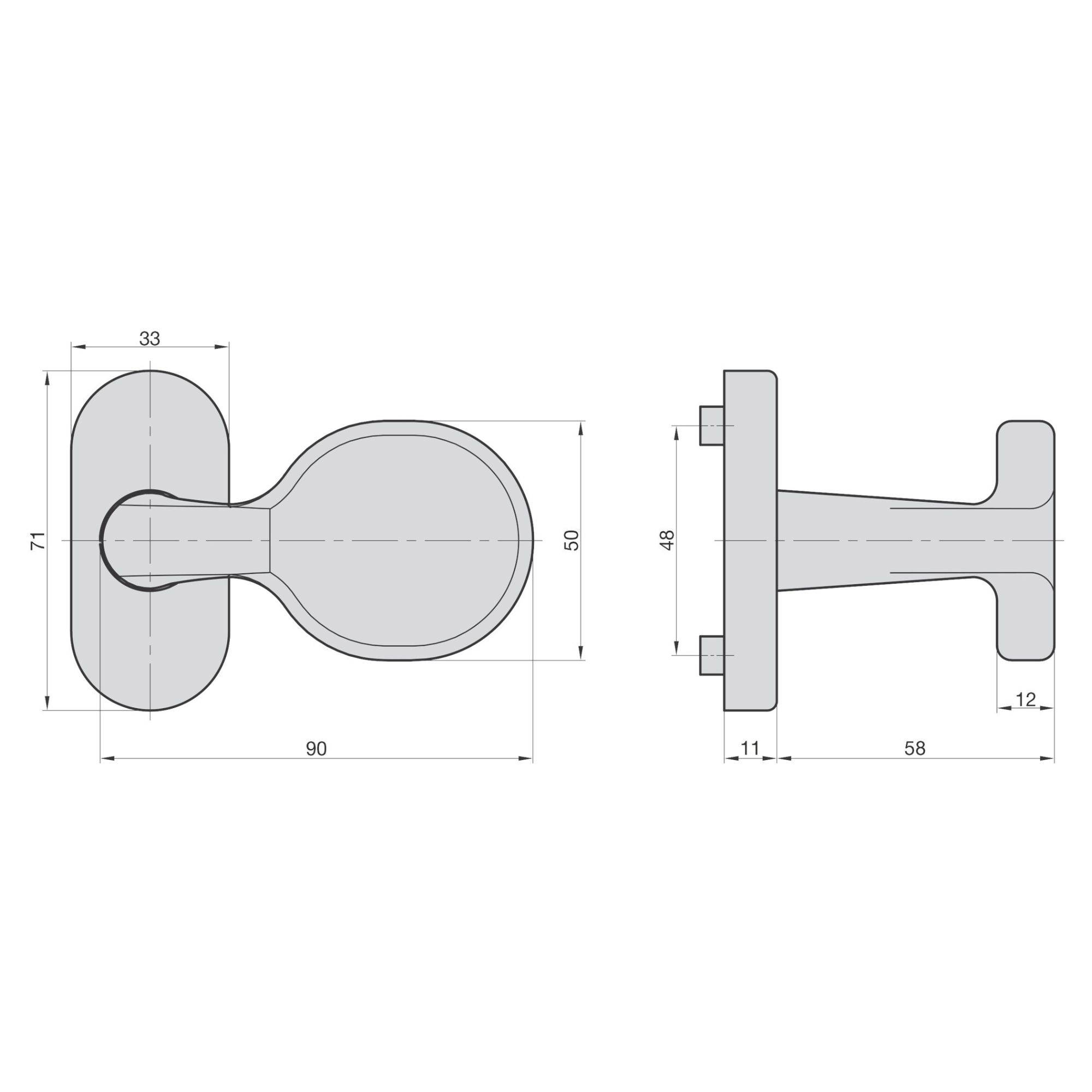 Basi 7813-0108 Schmalrahmen-Knopf