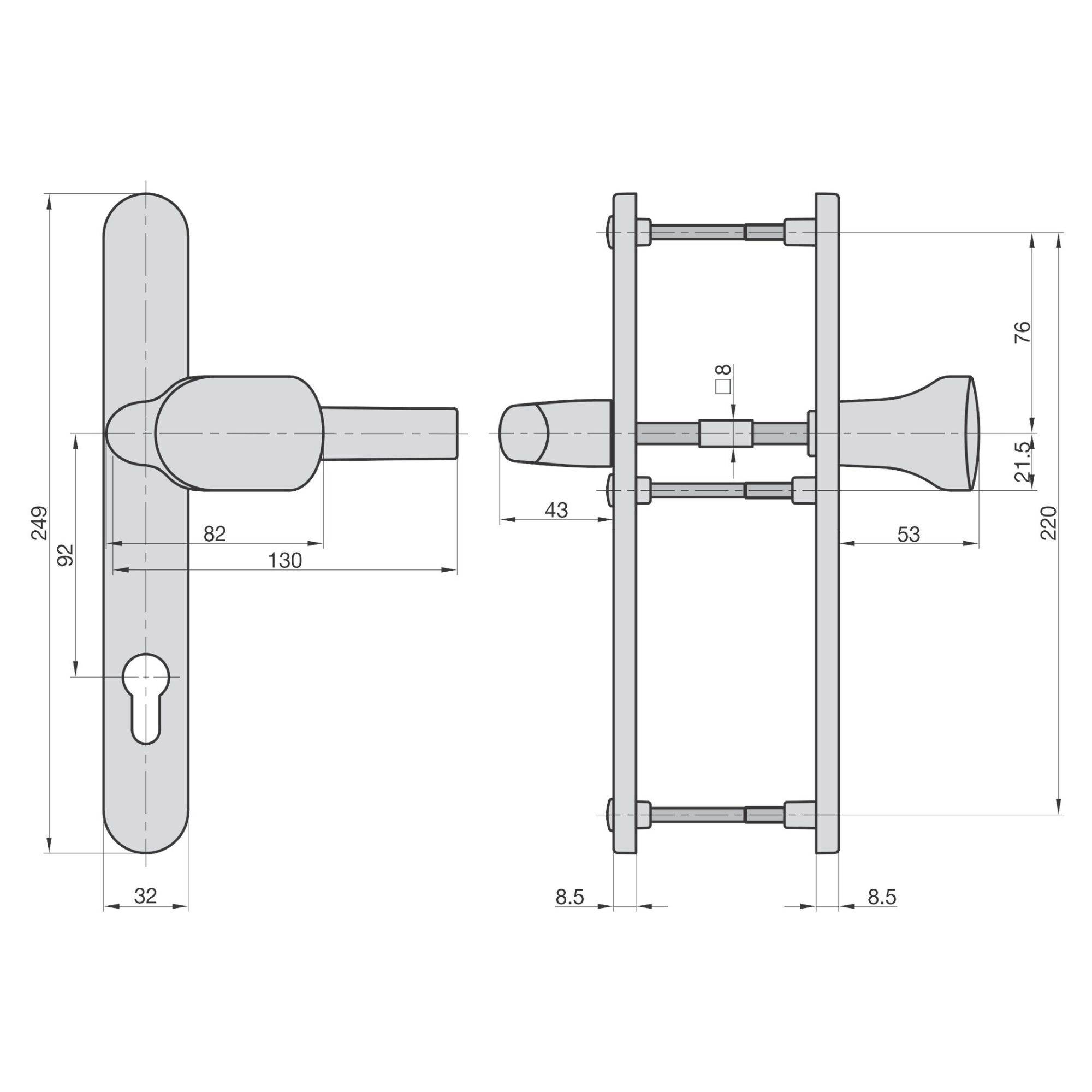 Basi 7835-0109 Schmalrahmen-Wechsel-Garnitur