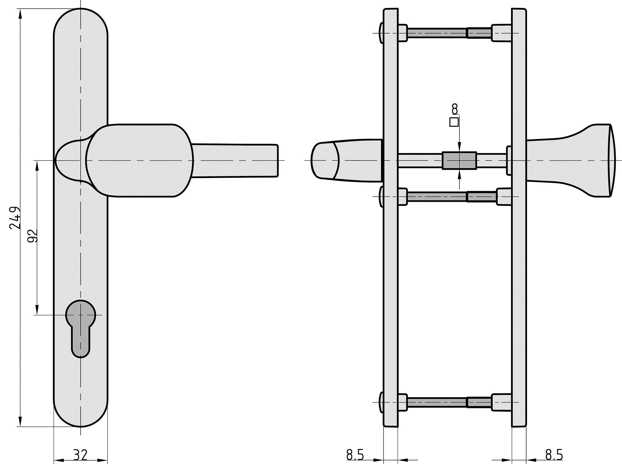 Basi 7835-0101 Schmalrahmen-Wechsel-Garnitur
