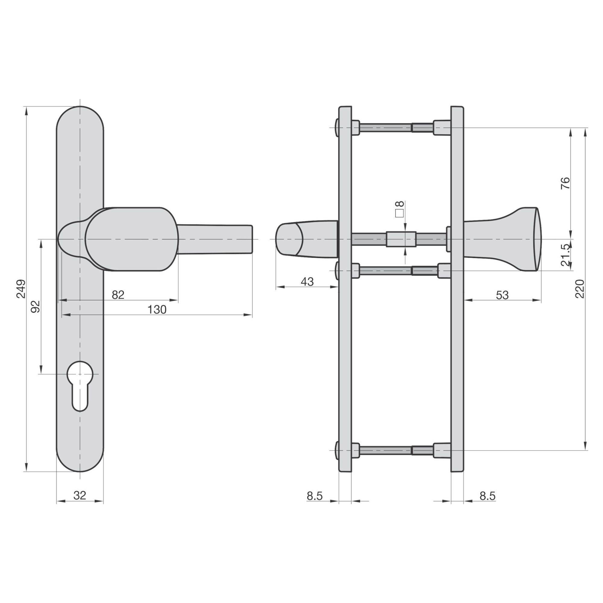 Basi 7835-0107 Schmalrahmen-Wechsel-Garnitur