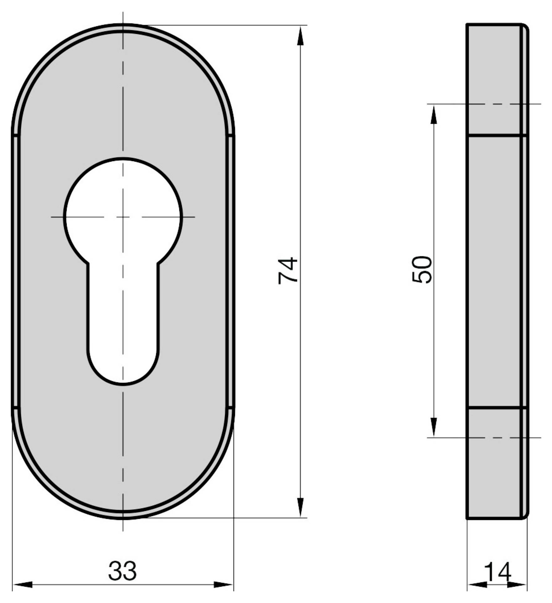„Elliptische Schlüsselloch-Rosette