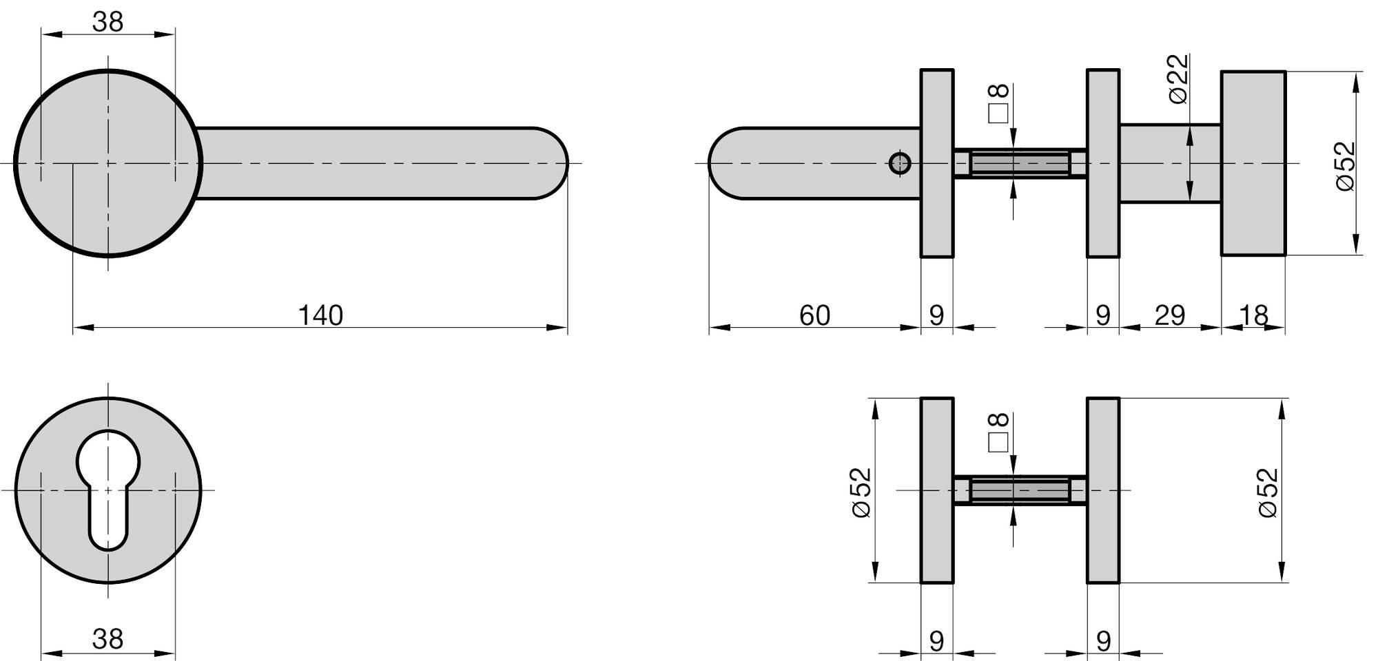 Basi 7306-2298 Rosetten-Wechsel-Garnitur