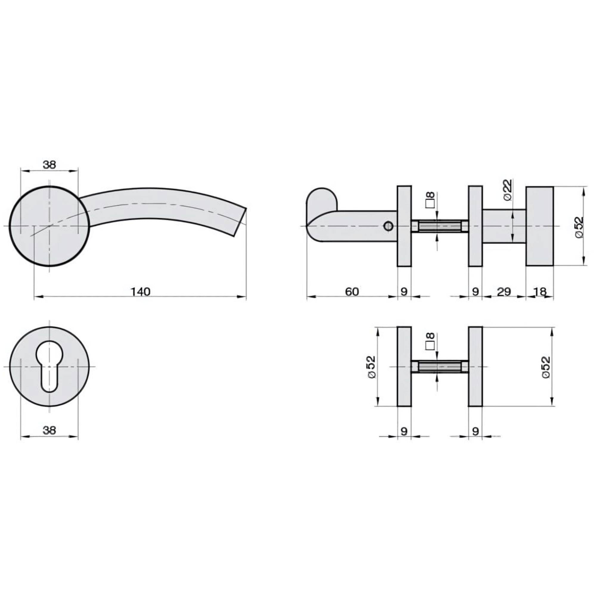 Basi 7309-2298 Rosetten-Wechsel-Garnitur