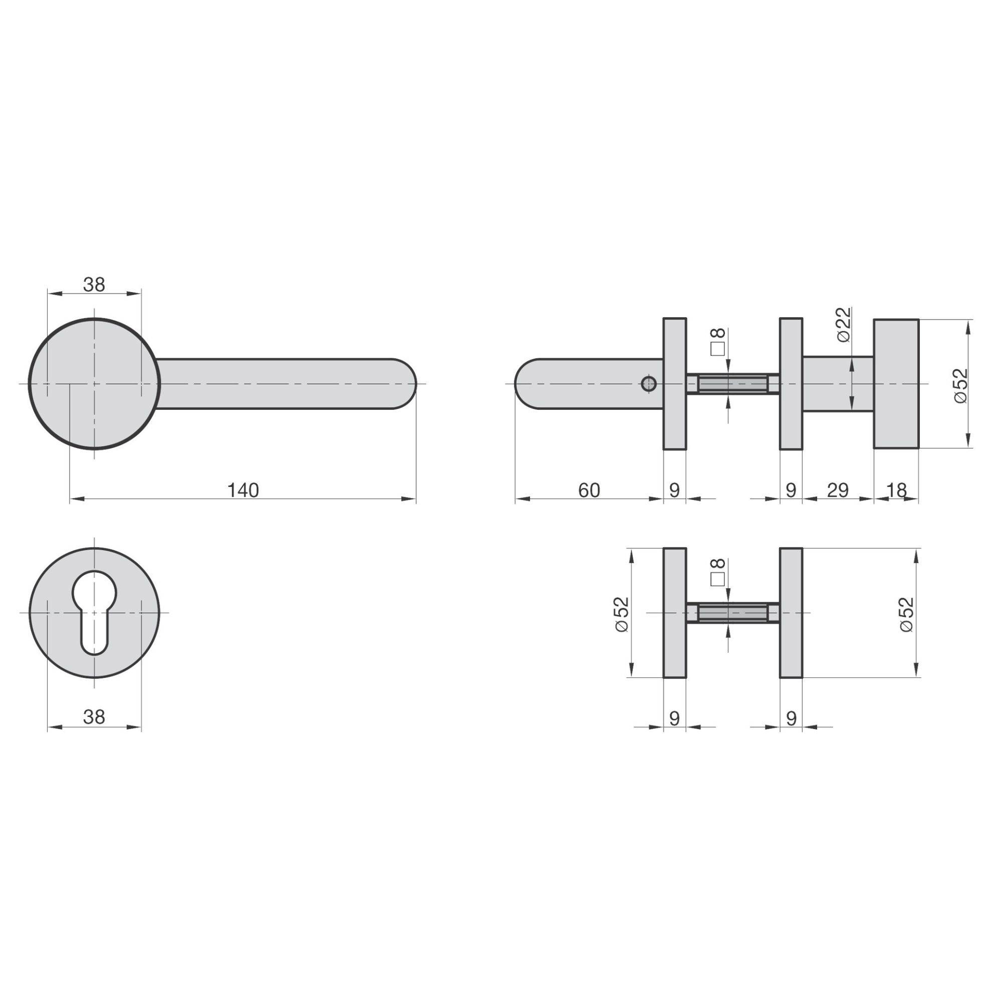 Basi 7306-2288 Rosetten-Wechsel-Garnitur
