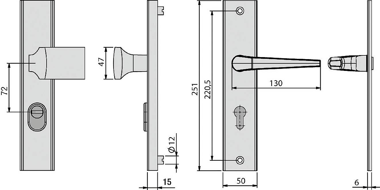 Basi 7900-0301 Vollmaterial-Schutzbeschlag