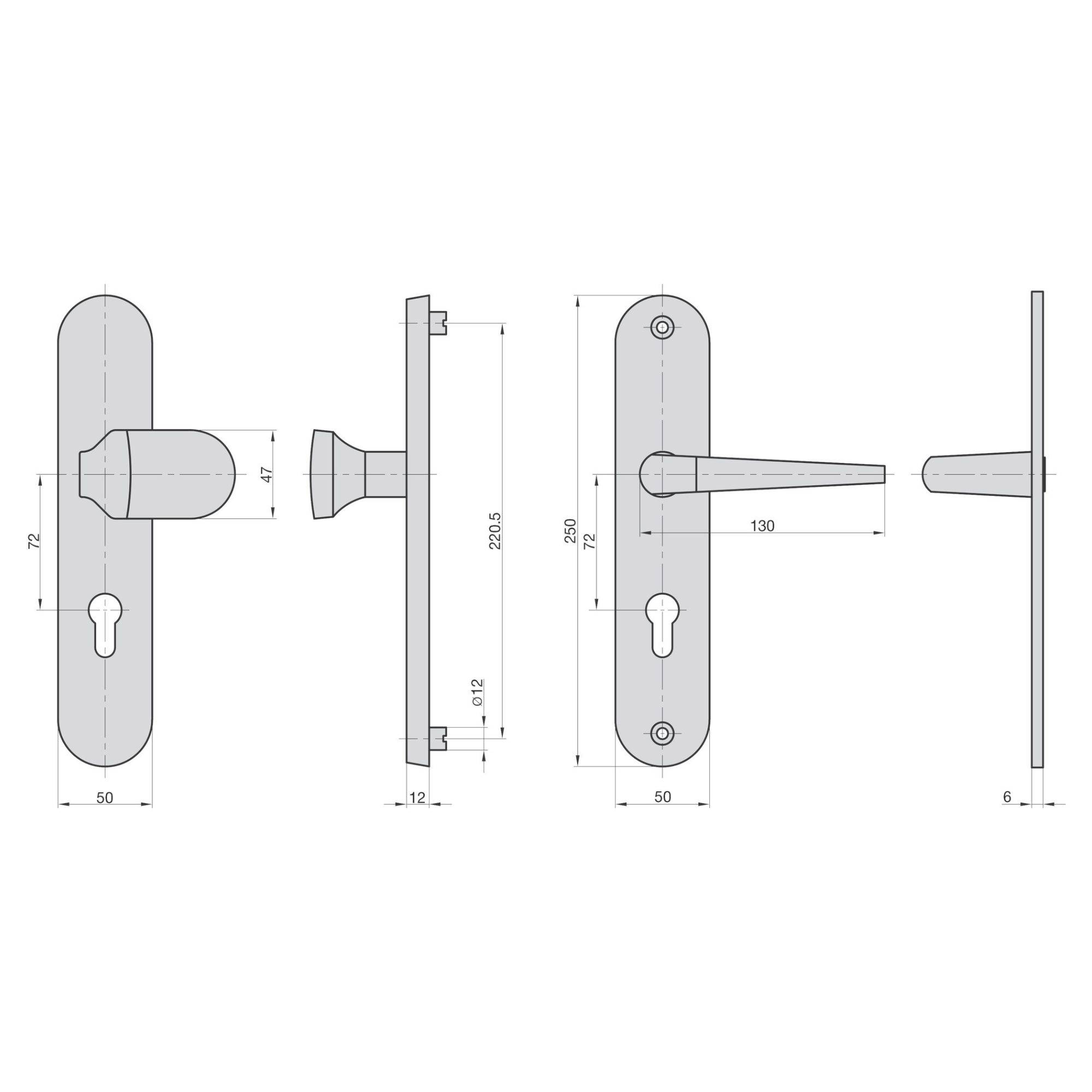 Basi 7901-0101 Vollmaterial-Schutzbeschlag