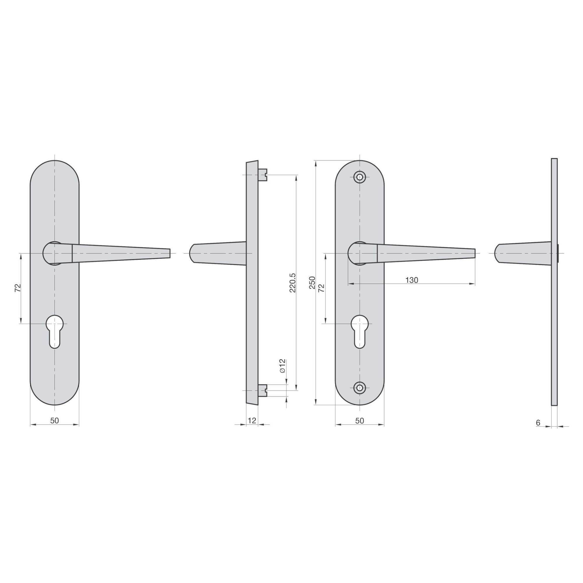 Basi 7911-0101 Vollmaterial-Schutzbeschlag