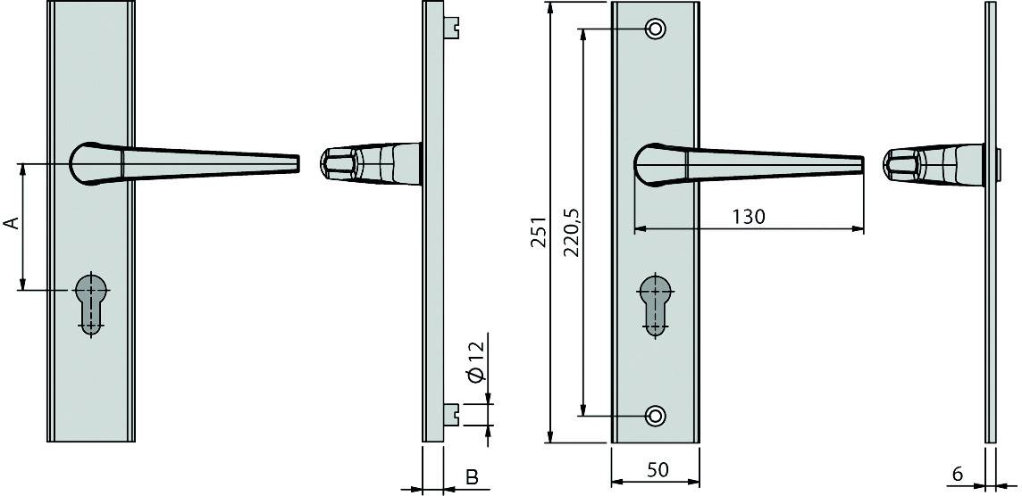 Basi 7910-0101 Vollmaterial-Schutzbeschlag