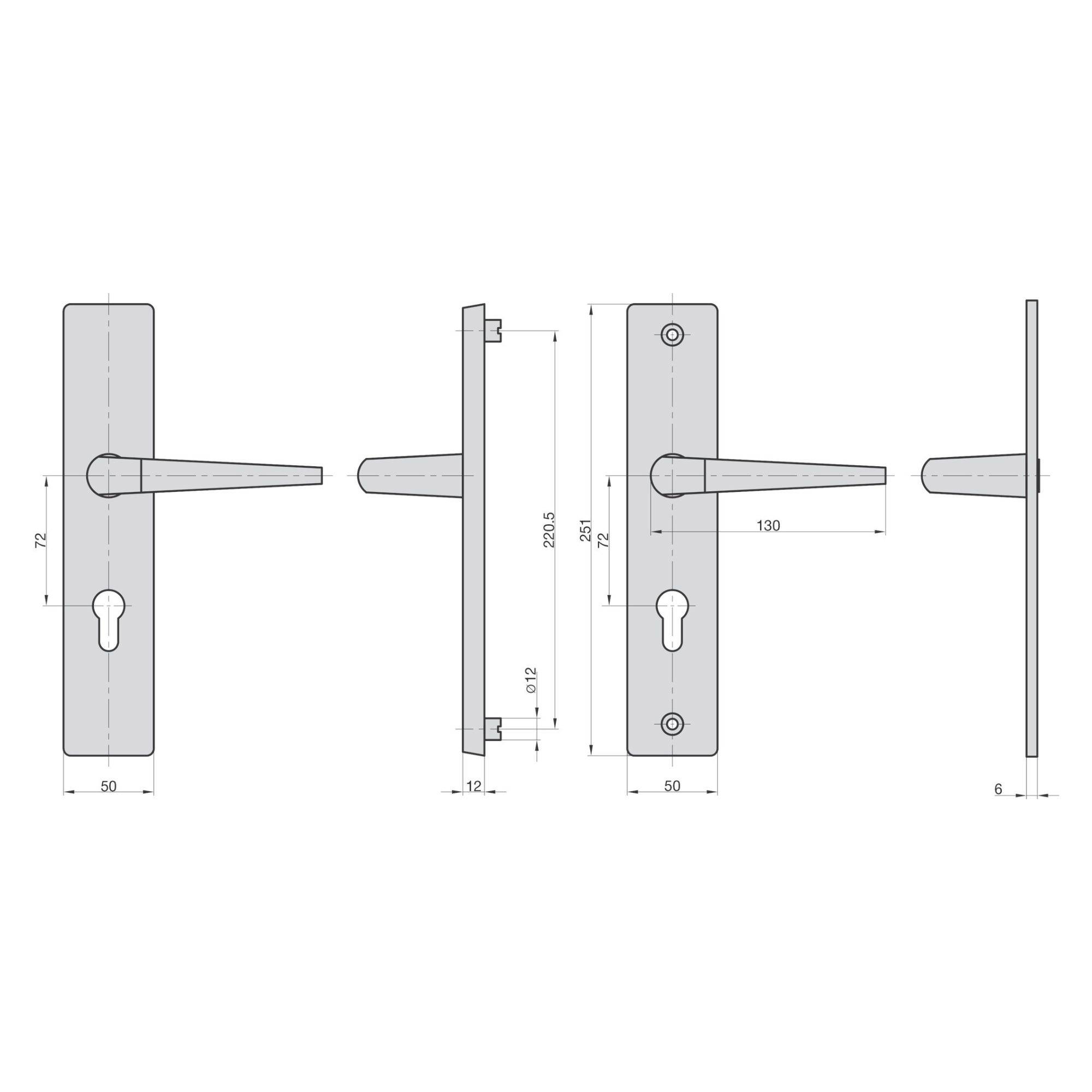 Basi 7910-0101 Vollmaterial-Schutzbeschlag