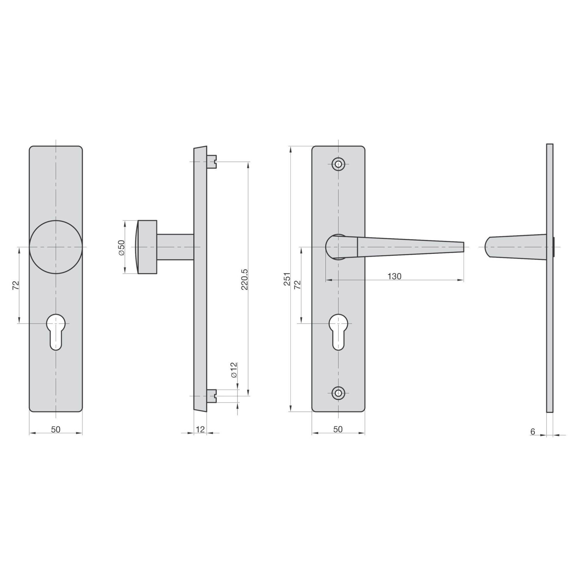 Basi 7900-1101 Vollmaterial-Schutzbeschlag