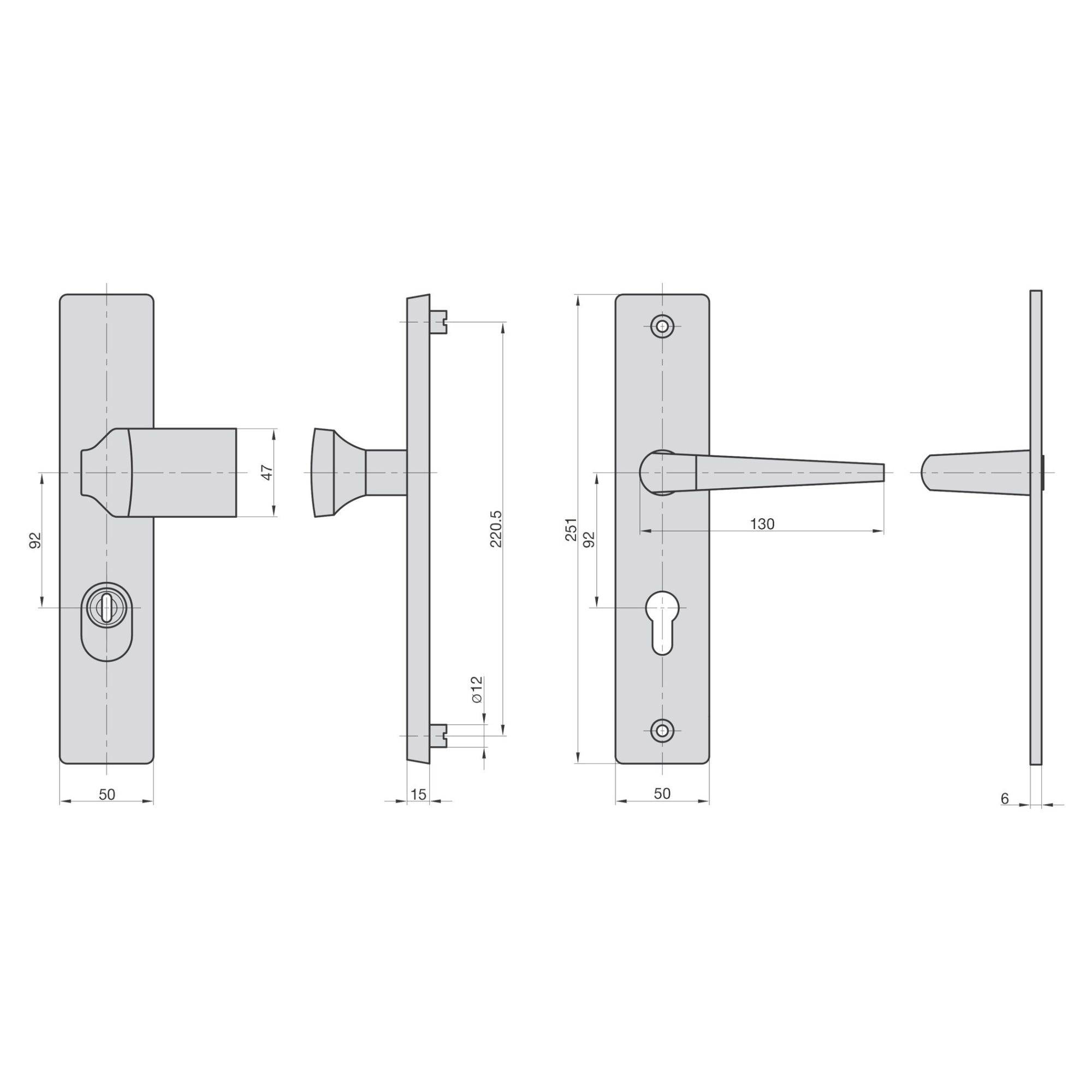 Basi 7900-0401 Vollmaterial-Schutzbeschlag