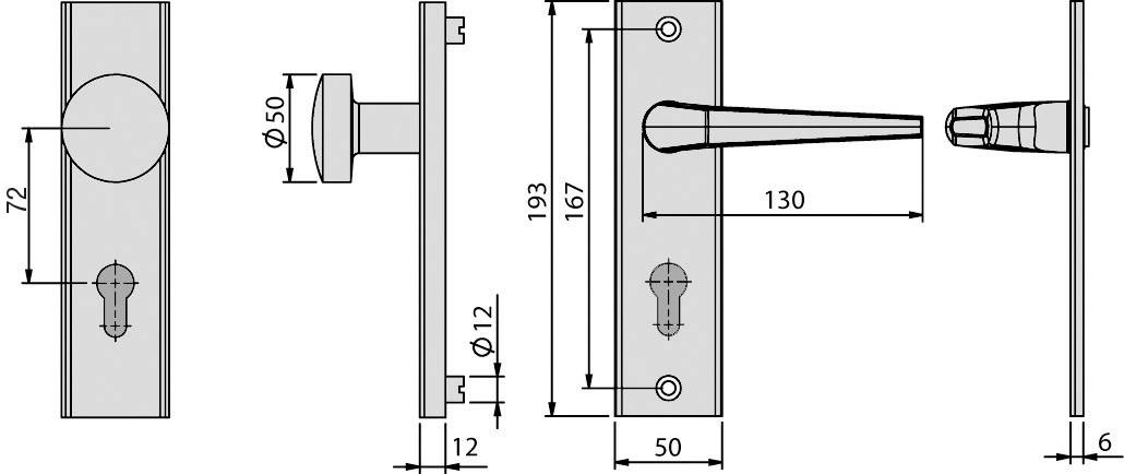Basi 7902-1101 Vollmaterial-Schutzbeschlag