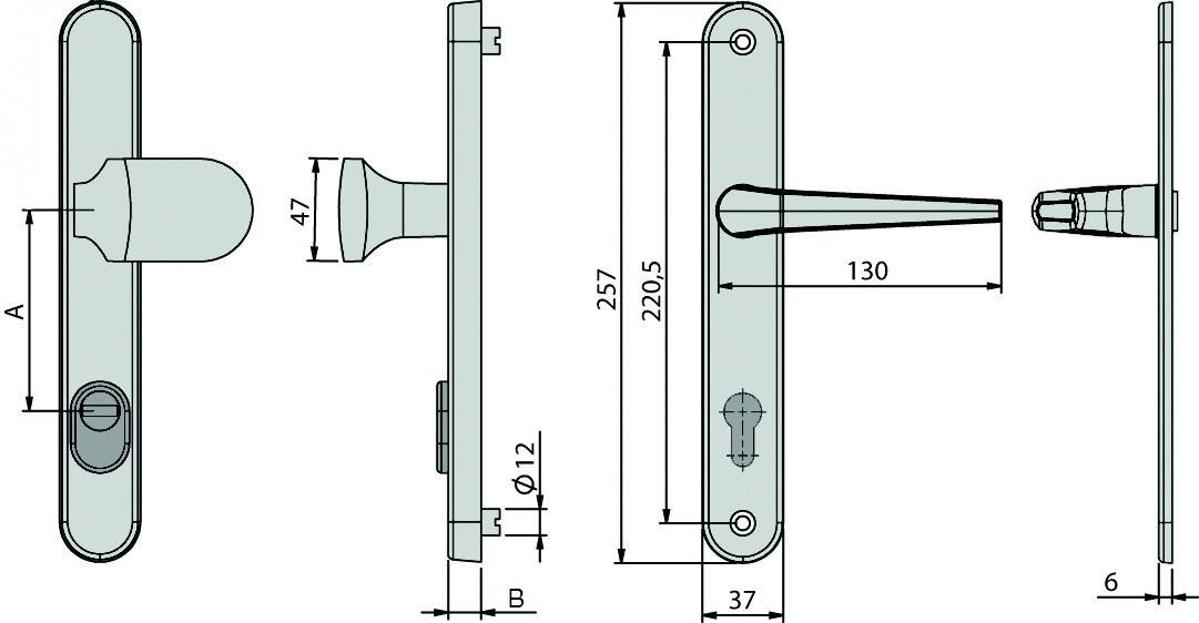 Basi 7903-0401 Vollmaterial-Schutzbeschlag