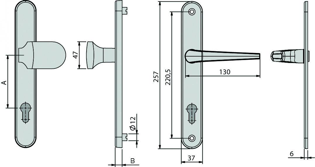 Basi 7903-0609 Vollmaterial-Schutzbeschlag