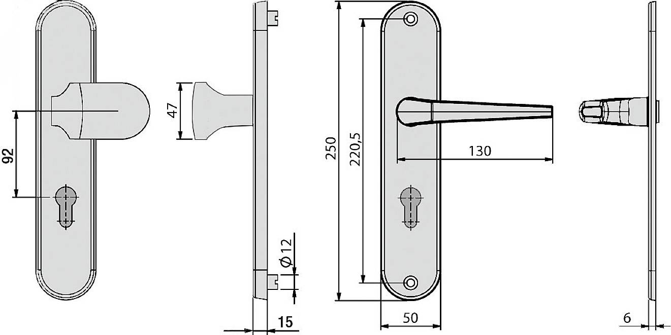 Basi 7901-0609 Vollmaterial-Schutzbeschlag