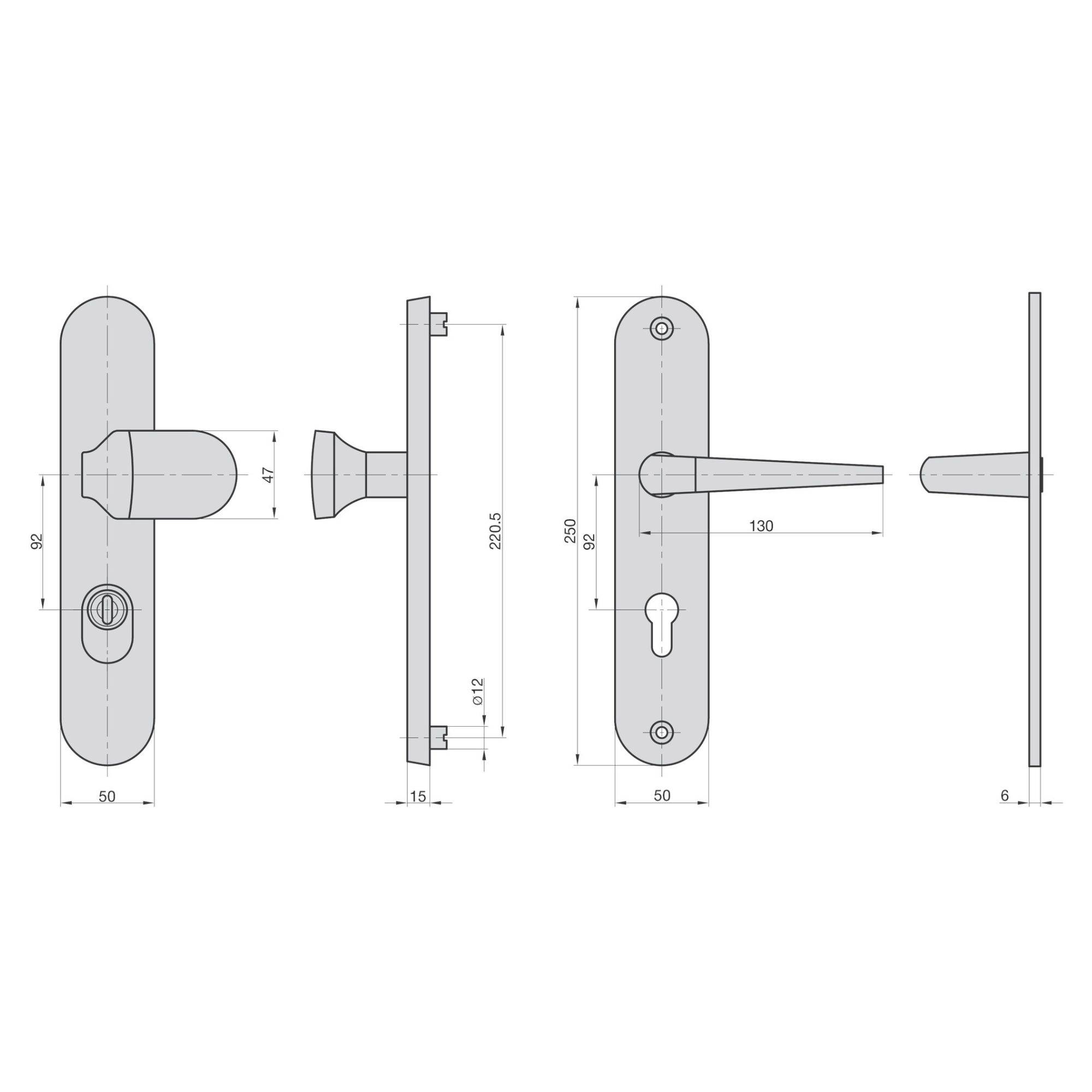 Basi 7901-0409 Vollmaterial-Schutzbeschlag