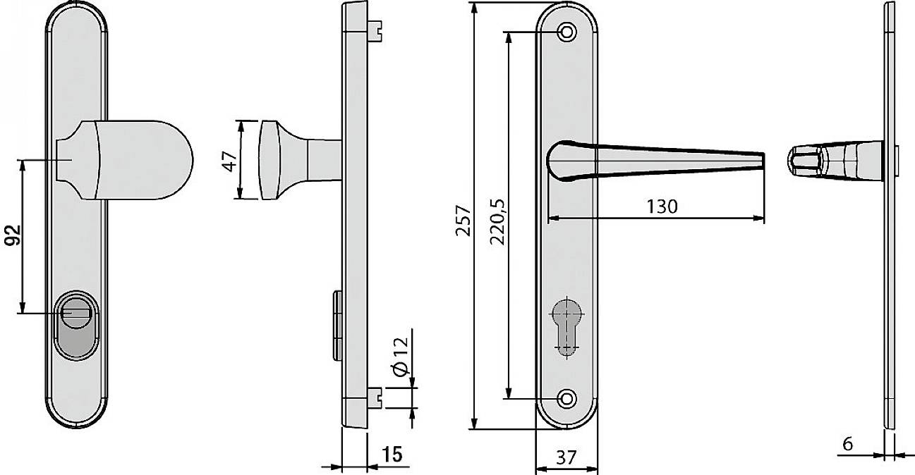 Basi 7903-0407 Vollmaterial-Schutzbeschlag