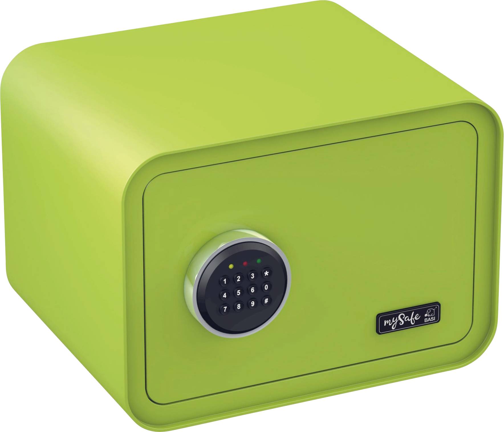 Basi 2018-0000-1500 mySafe 350 Tresor, Einbruchschutztresor Zahlenschloss, Schlüsselschloss Apfelgrün