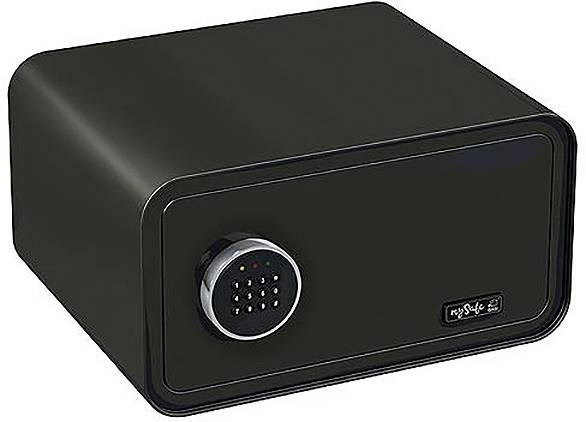 Basi 2018-0001-1100 mySafe 430 Tresor, Einbruchschutztresor Zahlenschloss, Schlüsselschloss Schwarz