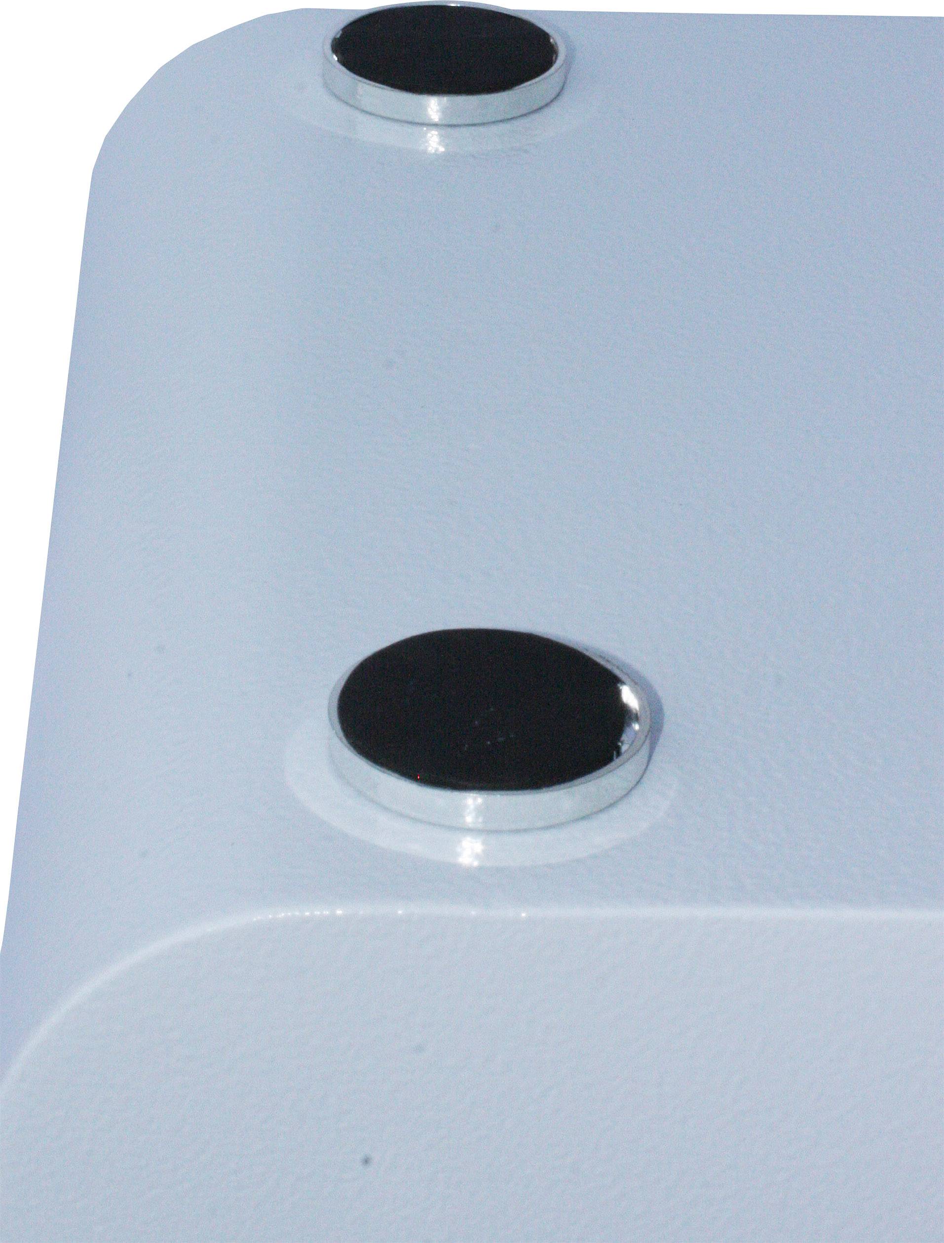 Basi 2018-0002-1013 mySafe 350 Tresor, Einbruchschutztresor Fingerabdruckschloss, Schlüsselschloss Blau, Weiß