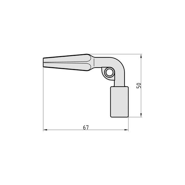 Basi 310A Vierkantschlüssel Silber