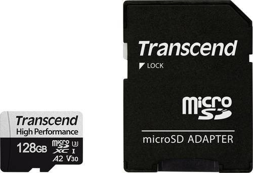 Transcend Premium 330S microSDXC-Karte 128GB Class 10, UHS-I, UHS-Class 3, v30 Video Speed Class A2-