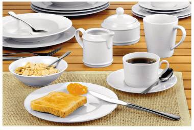 Esmeyer 433-145 Esmeyer® Kaffeeservice Heike 6 x Tassen, Untertassen, Dessertteller, 1 x Zuckerdose, 1 x Milchkännchen Porzellan