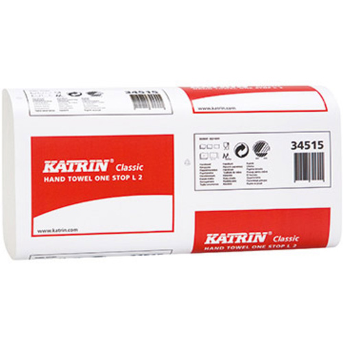 Katrin 345152 Classic One Stop L2 Papierhandtücher (L x B) 34cm x 23.5cm Weiß 21 x 110 Bl./Pack. 2310 Blatt