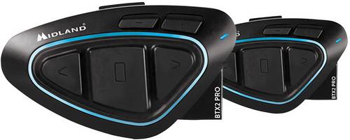 C1231.05 BTX2 Pro Twin Ultra Range Motorrad-Gegensprechanlage Passend für alle Helmtypen
