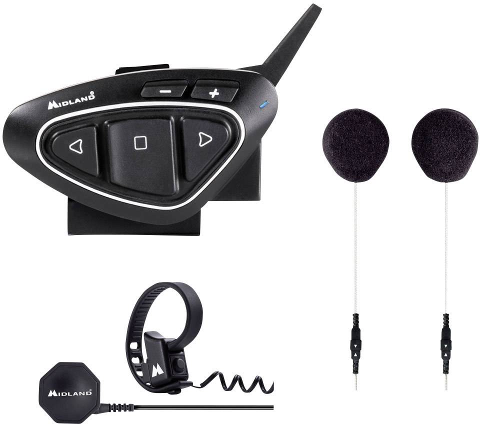 Midland C1222.04 BT Next Pro Single Ultra Range Motorrad-Gegensprechanlage Passend für (Helmtyp) alle Helmtypen