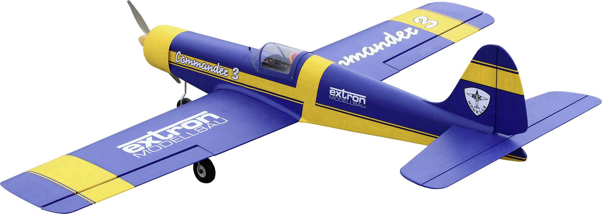 EXTRON Modellbau Commander 3 Blau RC Motorflugmodell ARF 1550mm