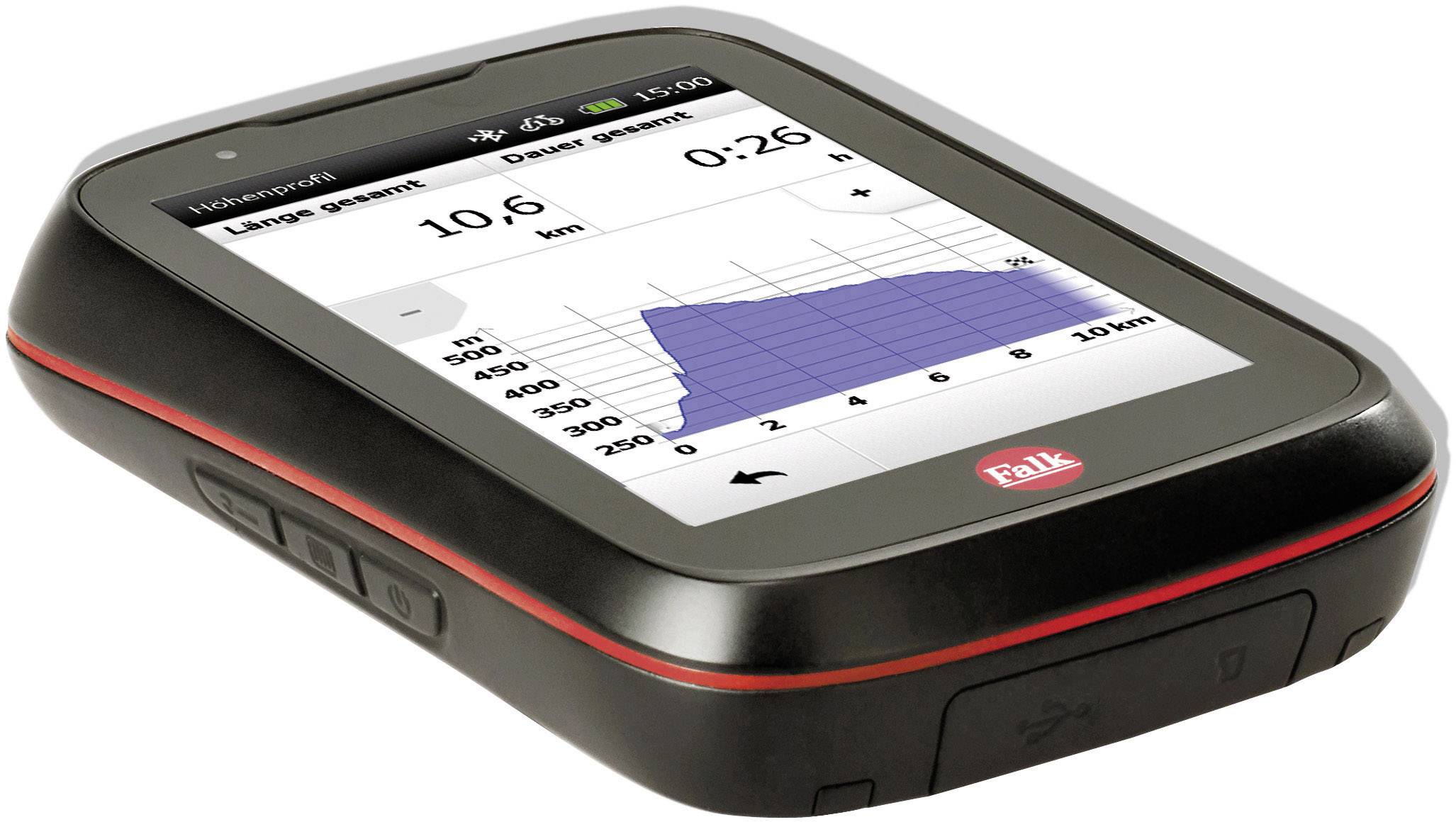 Falk Tiger Evo Fahrrad-Navi Geocaching, Fahrrad, Wandern Europa spritzwassergeschützt