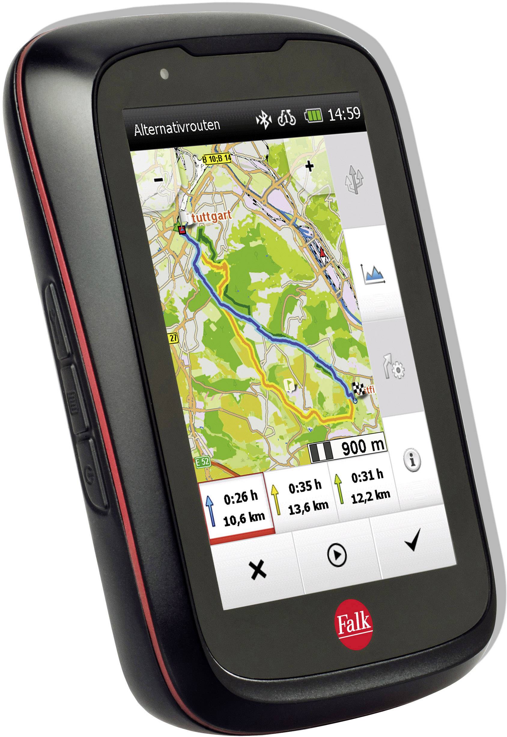 Falk Tiger Evo Fahrrad-Navi Geocaching, Fahrrad, Wandern Europa spritzwassergeschützt