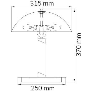 WOFI Newton 8112.02.32.0010 Tischlampe LED E14 40 W Messing (matt)